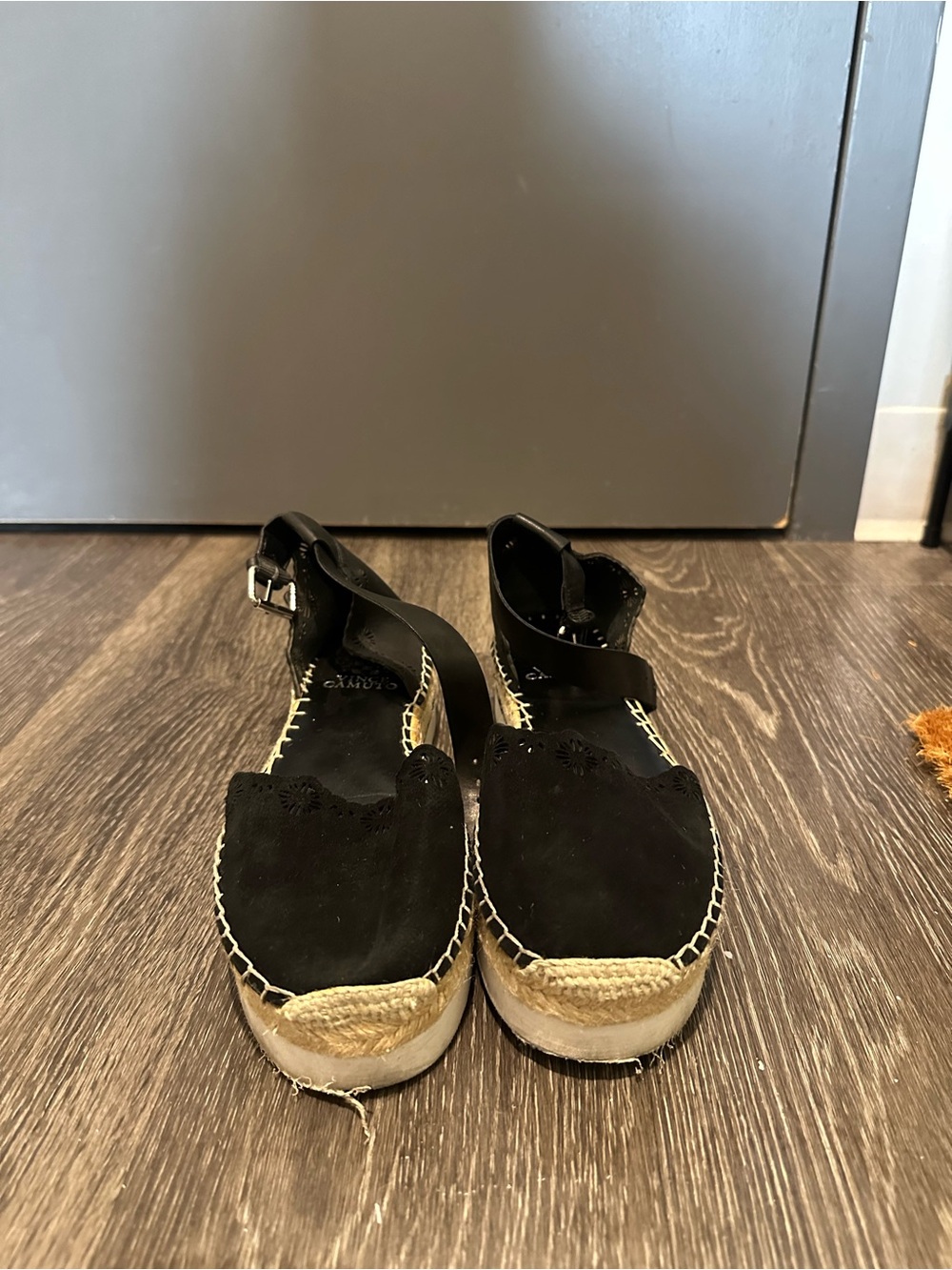 Black Espadrille Platform Sandals - Women